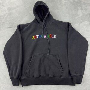 Travis Scott Astroworld Wish You Were Here Black Hoodie M